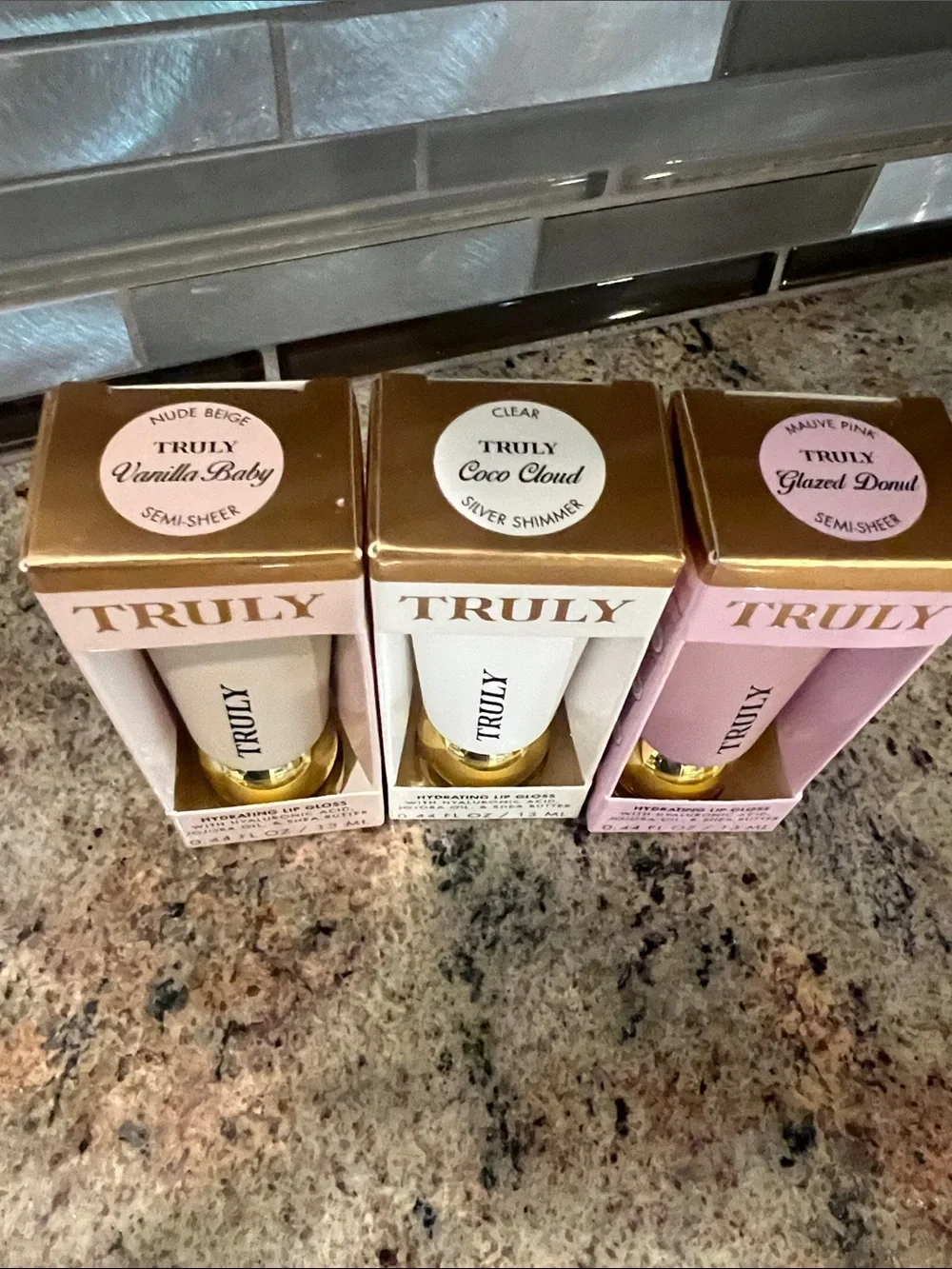 TRULY Hydrating Lip Gloss Set of 3 NIB